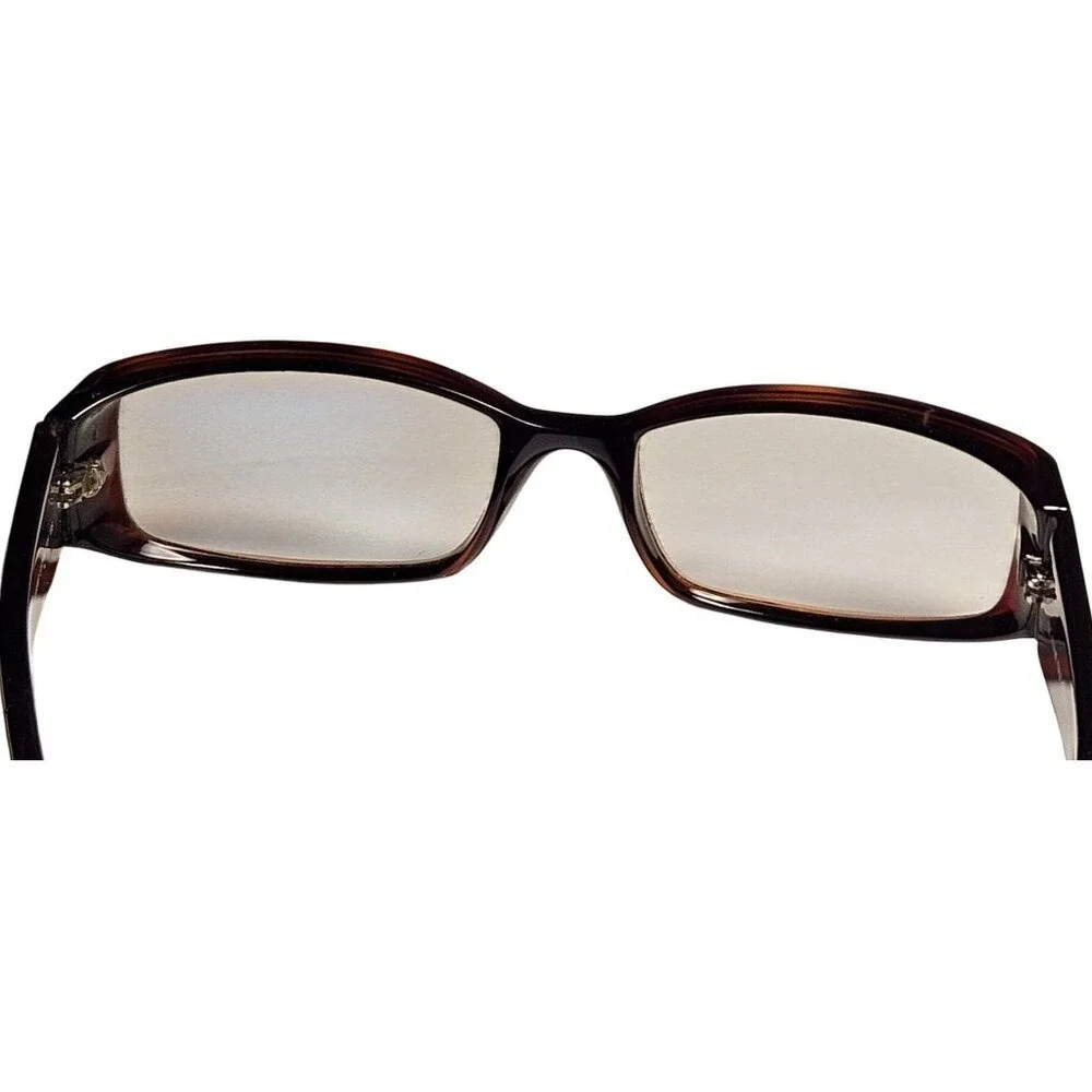 Frames‎ Only Fendi F625R 51-16 Burgundy Rectangular Eyeglasses Gold Rhinestones